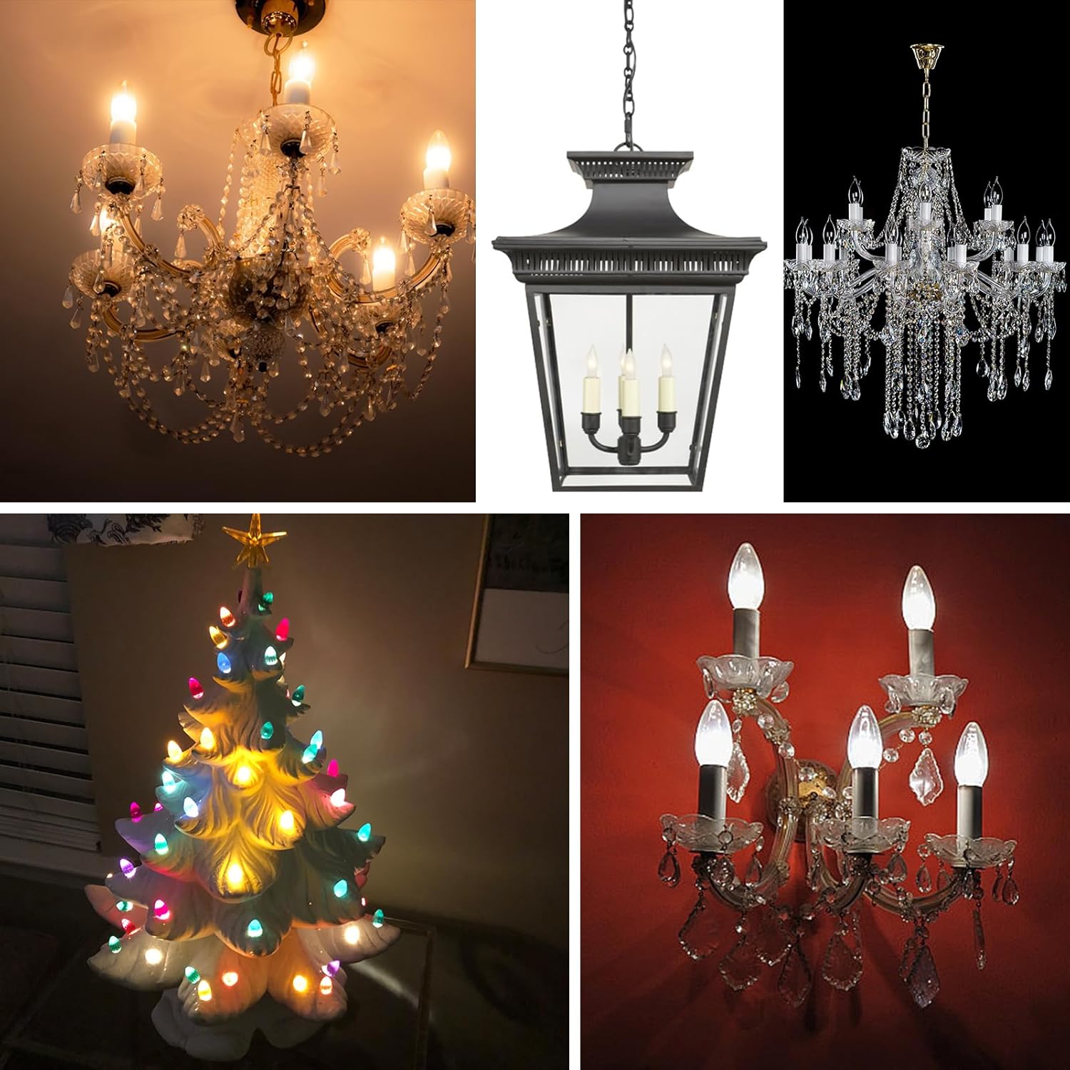 E12 Ceramic Candelabra Socket,E12 Light Bulb Socket with Pipe Fixing Bracket,Candelabra Base Bulb Lamp Holder with White Candle Cover Sleeves