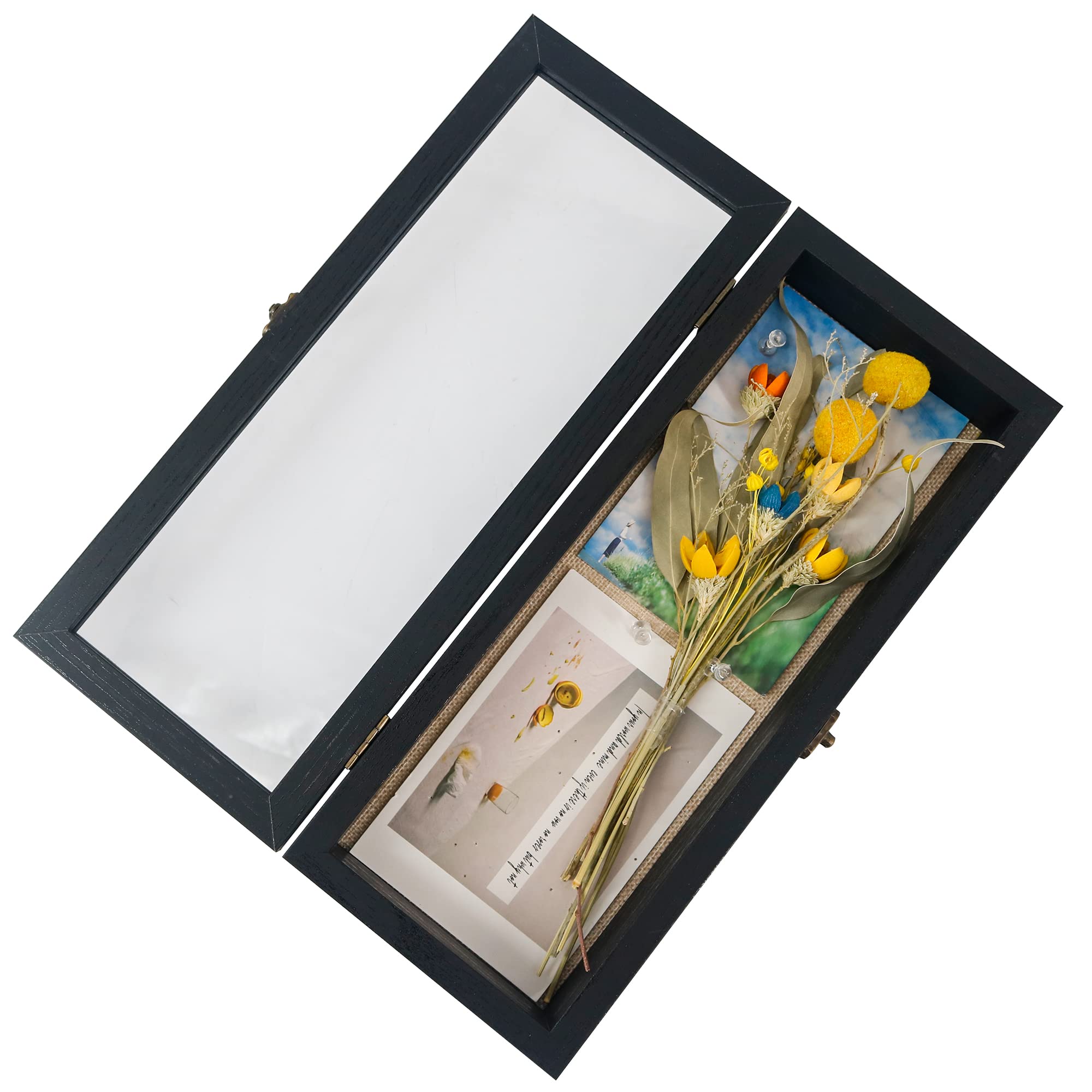Snapklik.com : GraduatePro Shadow Box Frame 5x12.5 Display Case