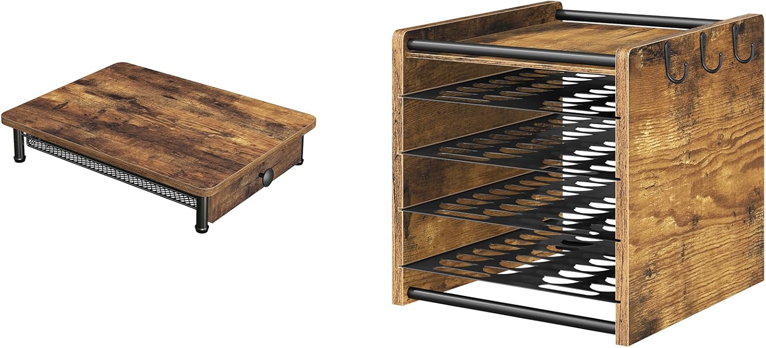 Coffee Pod Drawer Holder, Coffee Pod Drawer for K Cup, 144 Pods Large Capacity, 4 Tier Holder for Vertuo, Coffee Pod Organizer for Countertop, KH08BRG1-KH16BR