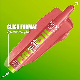 NYX Professional Makeup Fat Oil Slick Click, Lightweight, Buildable Pigmented Vegan Lip Balm - Caption This (Nude)