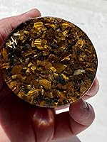 Vista 4 de Tiger's Eye Crystal Tower Buster Orgone Generator Energy Accumulator PERFECT GIFTING TOOL!!!! Made using Advance Harmonics Orgonite Many Beautiful