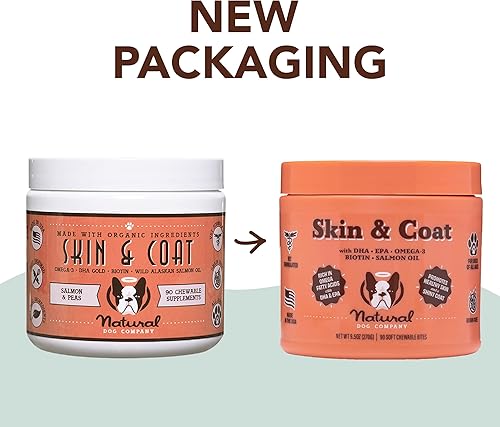 Miniatura 9 de Natural Dog Company Paquete de bienestar para perros, multivitaminas para perros, para cachorros y personas mayores, suplementos para la piel y el