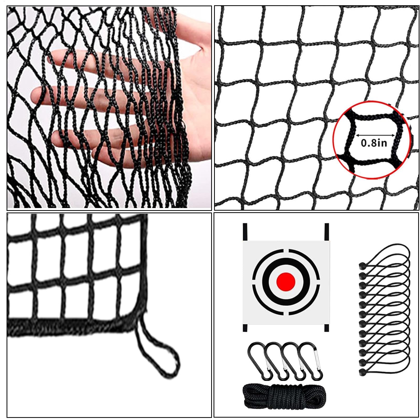 Golf Übungsnetz, 2x2m/2x /3X Golfnetz mit Zieltuch, tragbares Golfnetz Outdoor -Indoor -Sportbarriere -Netz für Golf, Hockey, Baseball