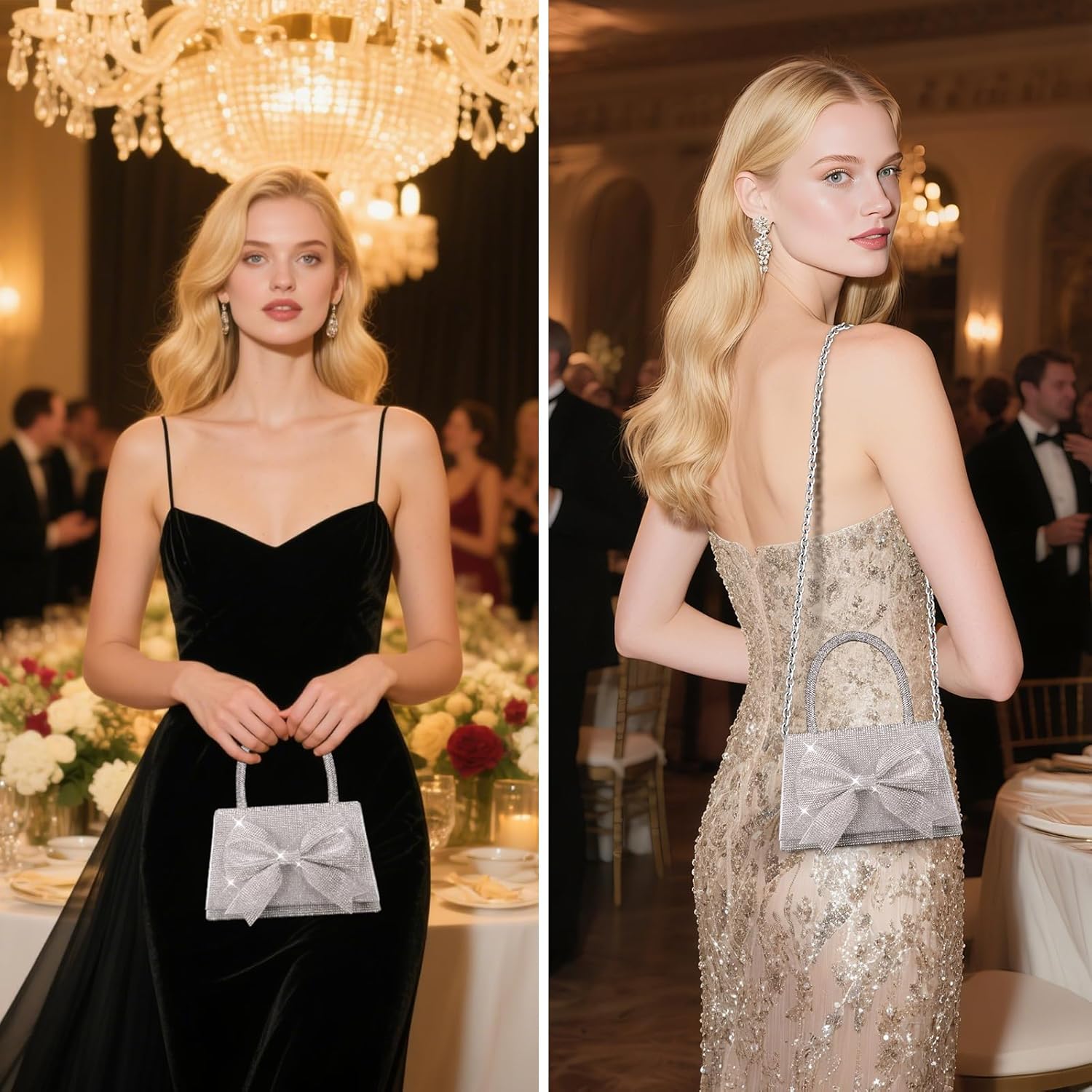 JIAN YA NA Fashion Women Bridesmaid Lady Girl Bride Evening Clutch Bag for Prom Cocktail Party Wedding Engagement | Fashion, Bridesmaid, Lady, Girl, Bride, Evening - Image 2