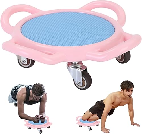 Miniatura 6 de Rueda de rodillo abdominal, rotación de 360 para mujer, antideslizante, portátil, multifuncional, tabla de ejercicio con alfombrilla para