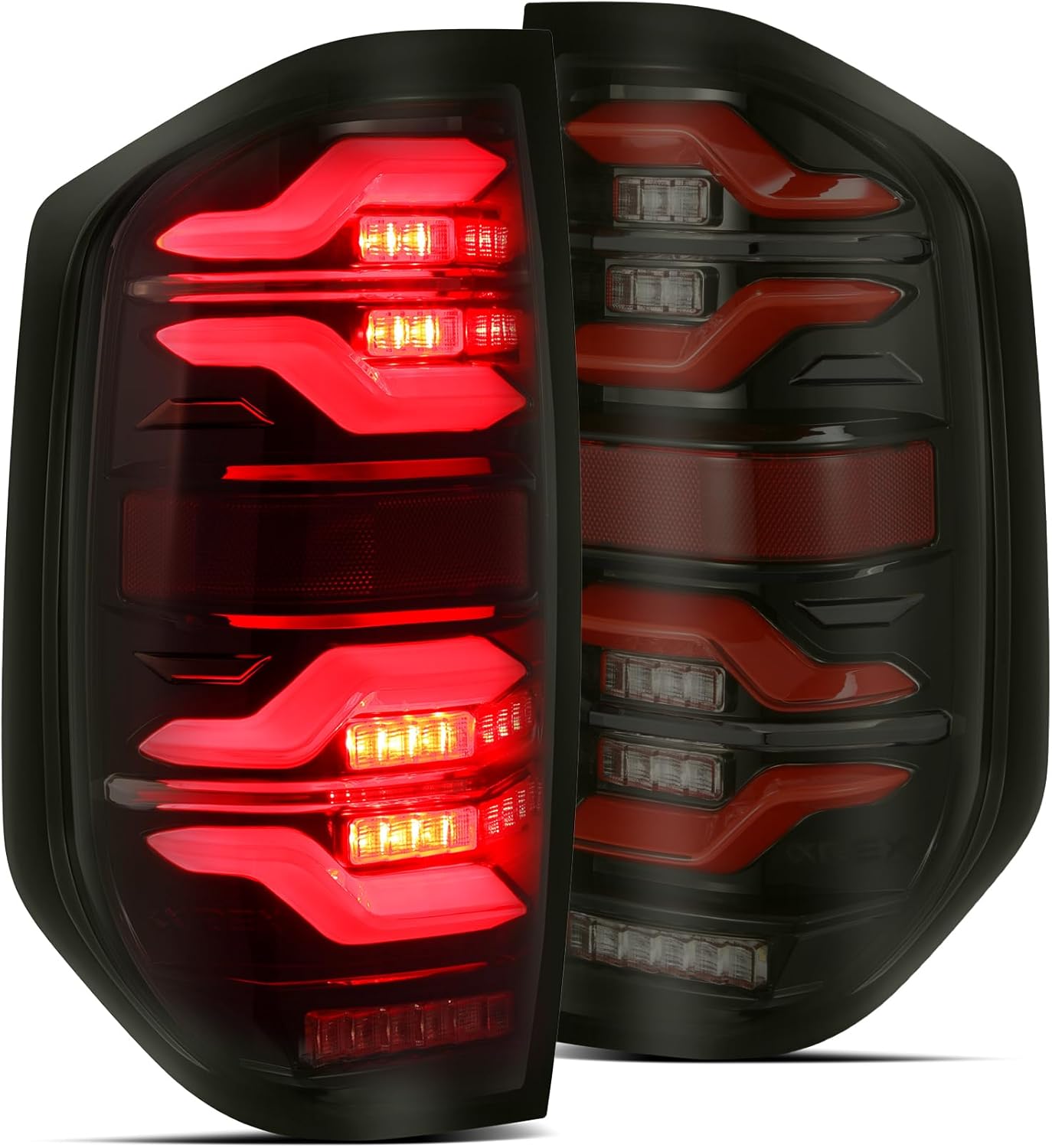 ModifyStreet 14-21 Tundra LUXX-Series LED Tail Lights Black-Red