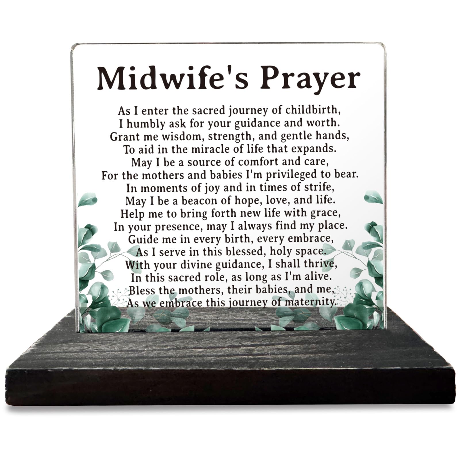 Midwife Gifts for Women, Midwife Appreciation Gifts, Midwife Thank You Gift, Midwife Retirement Christmas Birthday Gifts for Women, Midwife Plaque Desk Decorative Signs GXX13