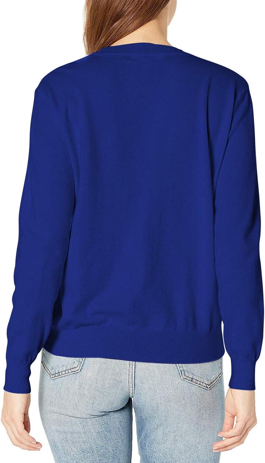 QUALFORT Women's Sweaters Long Sleeve Soft Lightweight Basic Knitted Pullover Sweater - Image 2