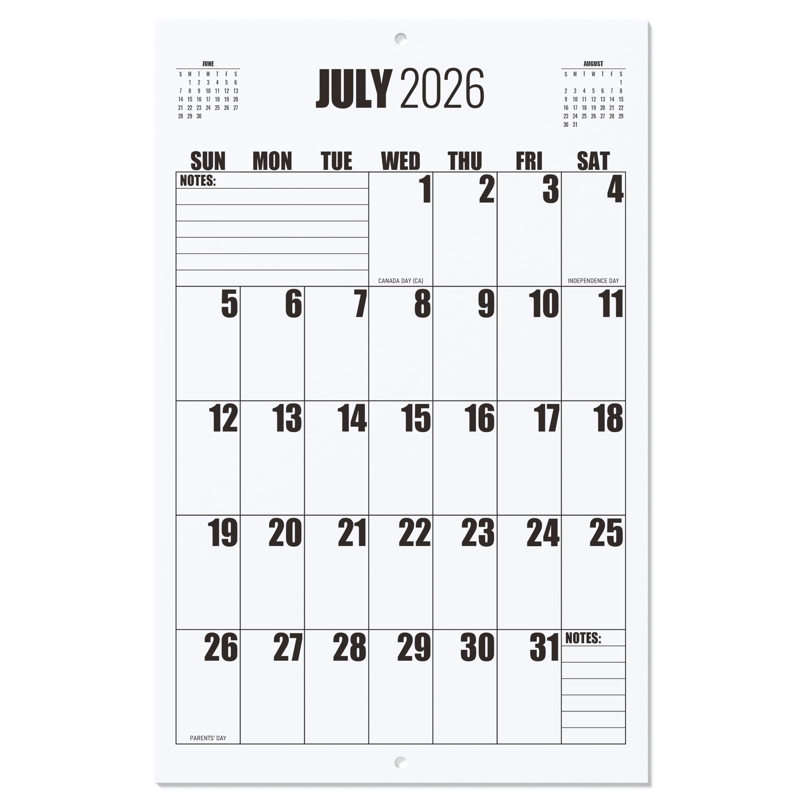 Grande calendario da parete 2026-2027, grande calendario va da gennaio 2026 a luglio 2027, 22 3/4 "x 14 3/4", grande griglia grande stampa grande calendario da parete perfetto per pianificare