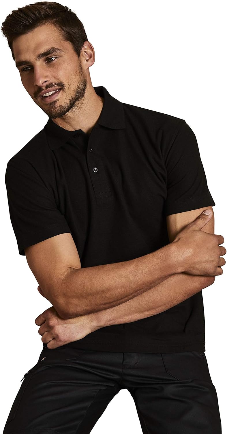 plain black polo shirt mens