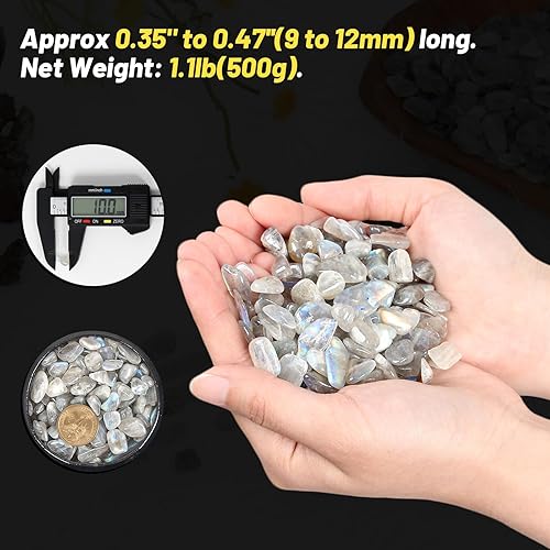 Miniatura 9 de Chips de cristal de jaspe verde natural de 1.1 libras, cristales curativos, piedras preciosas de cristal triturado de jaspe verde para manualidades,