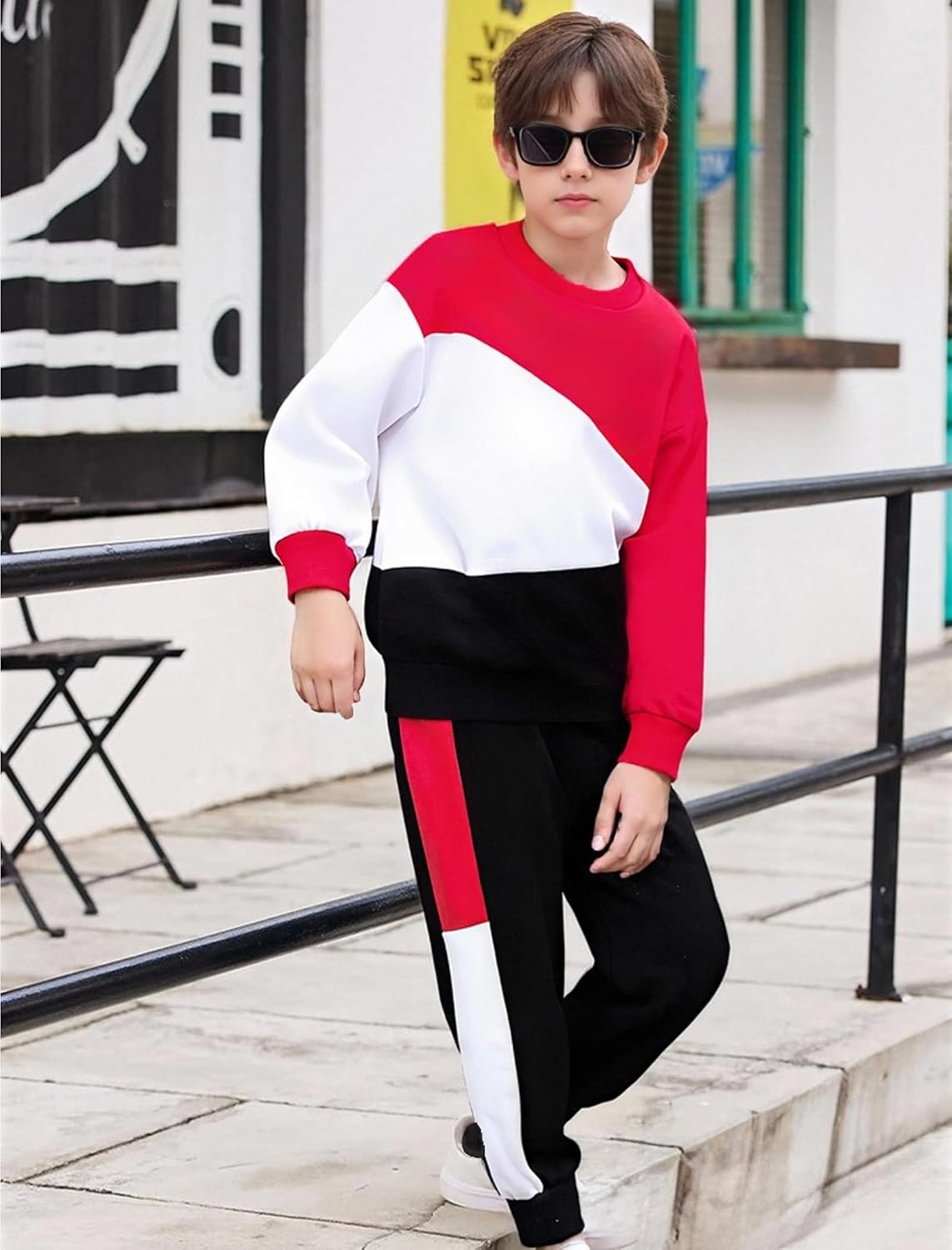 Boys Clothes Boy Outfits 2-Piece Long Sleeve Sweatshirt Tops and Pants Fall Winter Outfits Set 3-14 Years - Image 3