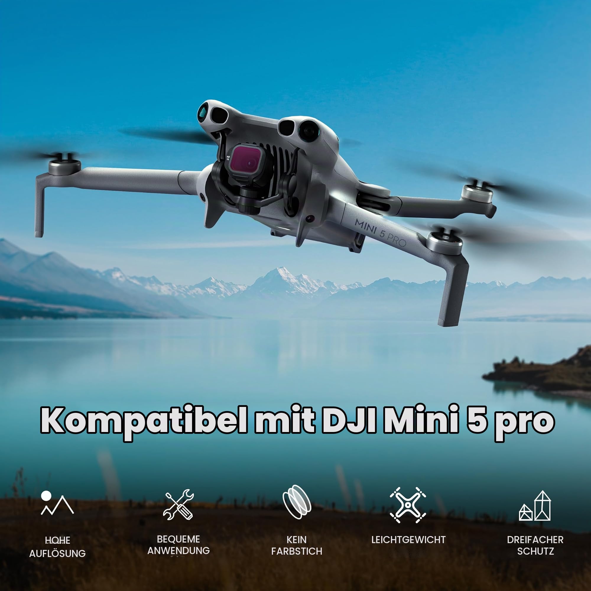 STARTRC Filter Set für DJI Mini 5 Pro Zubehör, 6 Pack Filter Black Diffusion Mist Filter/LPR/UV/ND16/64/CPL Mini 5 Pro Drohnen Objektivfilter, mehrfach beschichtetes optisches HD Glass