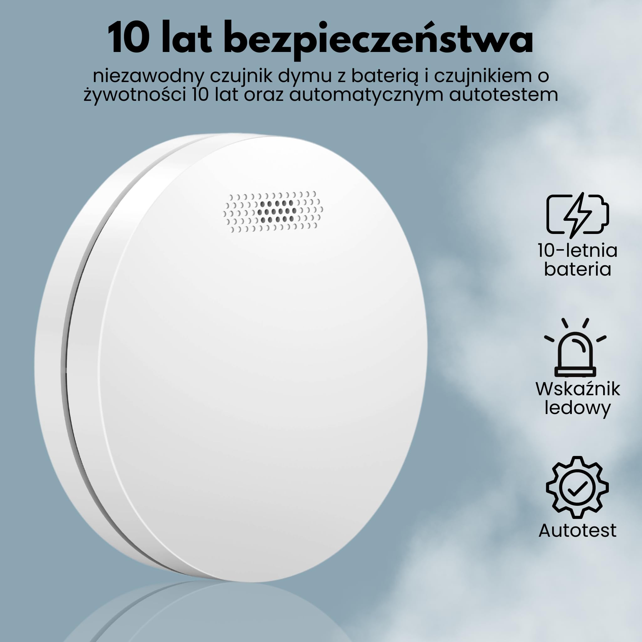 Aroha Smart Connect & Link Inteligentne WiFi Czujnik Dymu - Bateria 10 Lat - Aplikacja Tuya i Smart Life - Zestaw 5 szt.