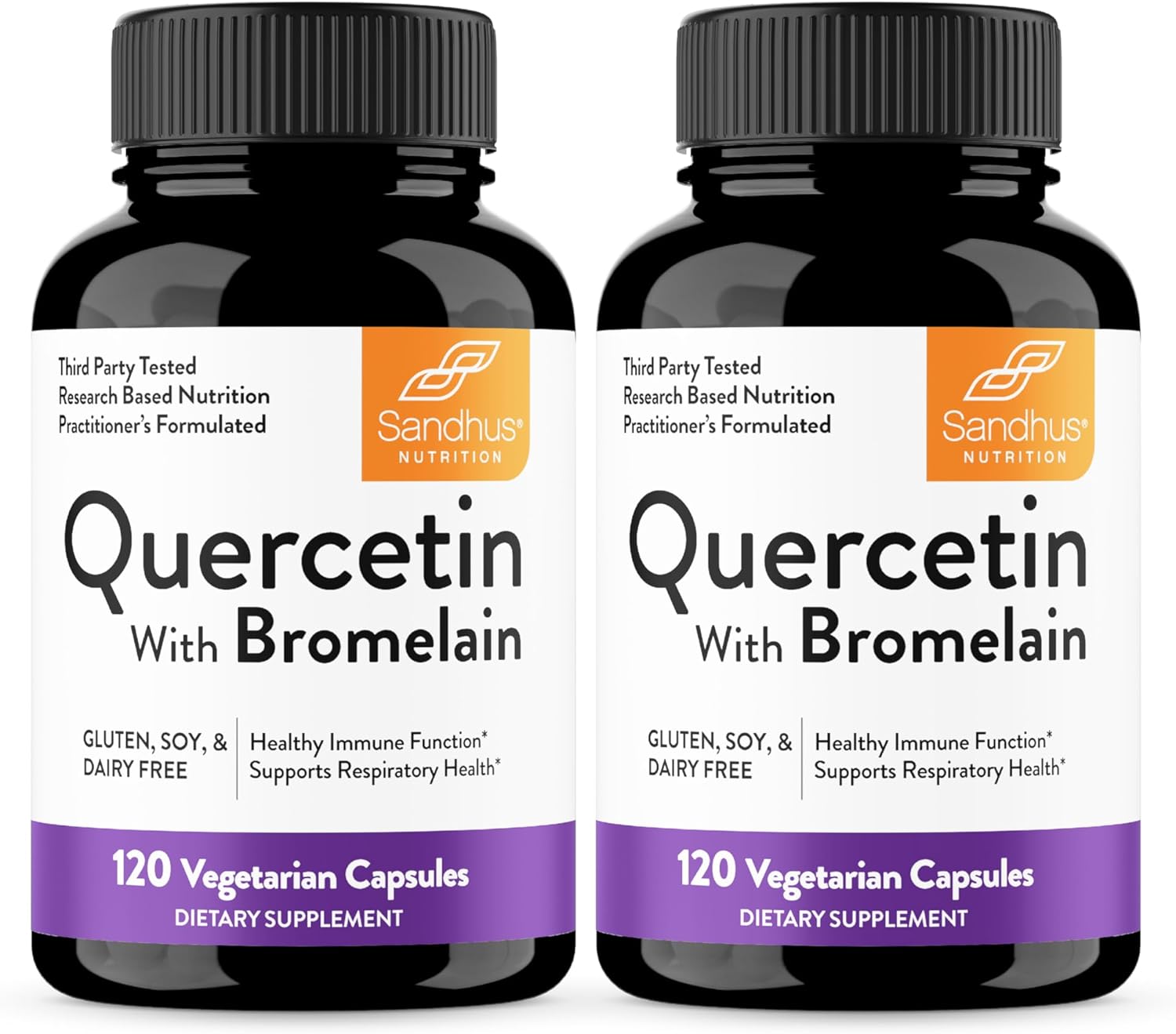 Quercetin with Bromelain Vegetarian Supplement Capsules | 240 Count (1000mg Per Serving 2400 GDU/g) | Supports Healthy Immune System, Helps With Seasonal Allergy Support | High Absorption Antioxidant