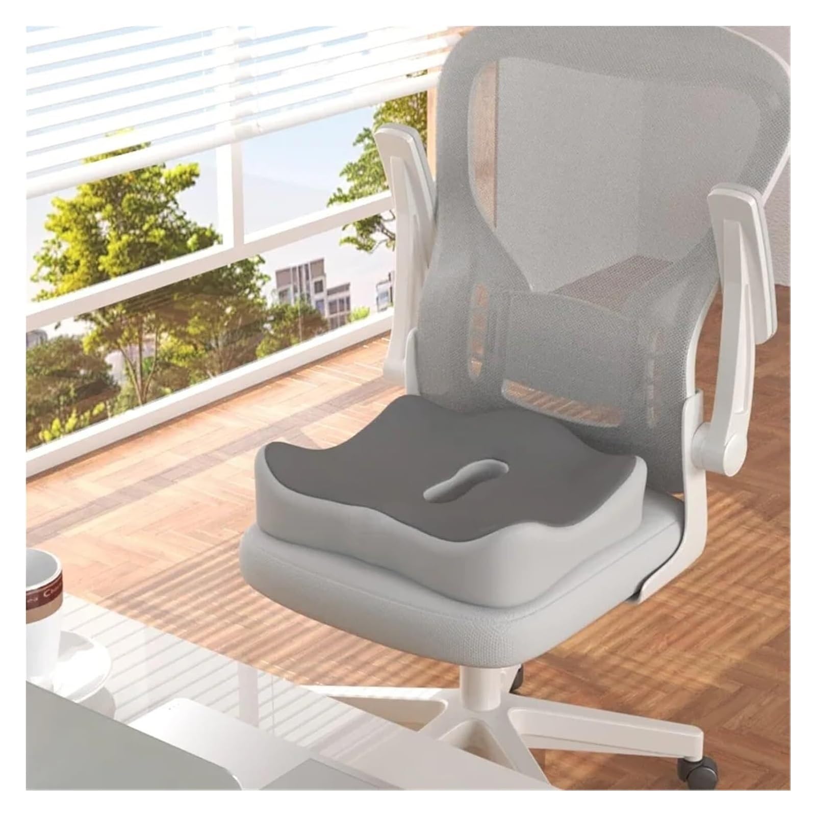 XCFTYRU Office chair cushion， 1pc Memory Foam Seat Cushion - 3D Ergonomic Support