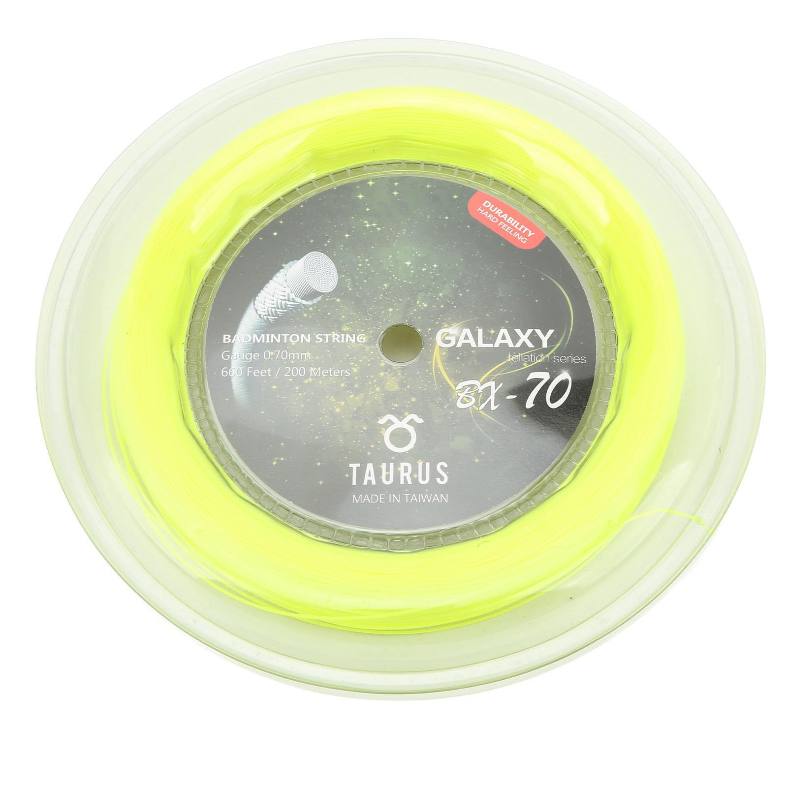 VGEBY Cuerda de Raquetas de Bádminton, Carrete de 200 M de Cuerda de Bádminton de Nailon de Alta Elasticidad de 0,7mm para Adultos y Jóvenes 7 Colores
