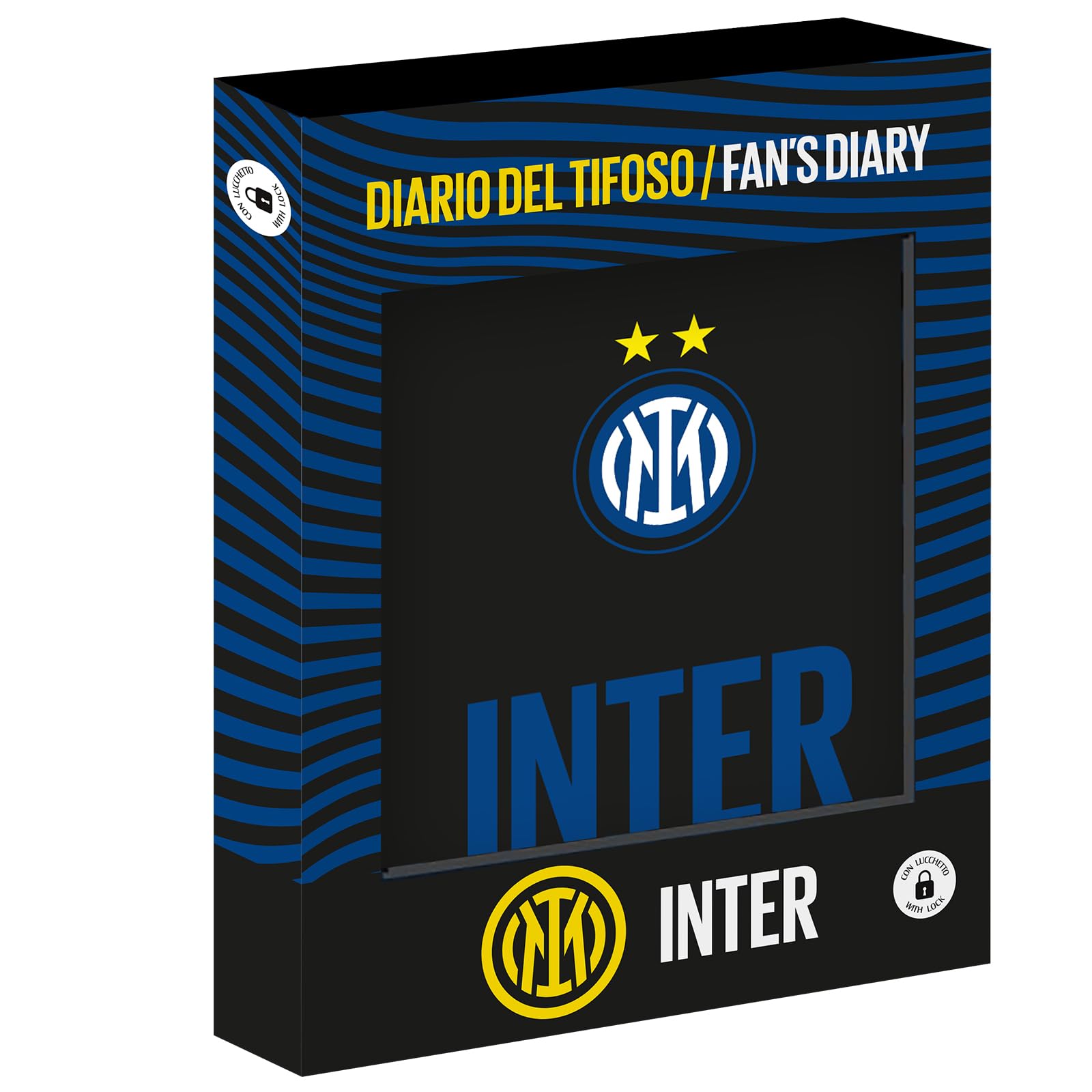 Seven Diario Segreto INTER con lucchetto, Confezione regalo inclusa, Bambino, Ragazzo, Calcio, Prodotto ufficiale, Idea regalo