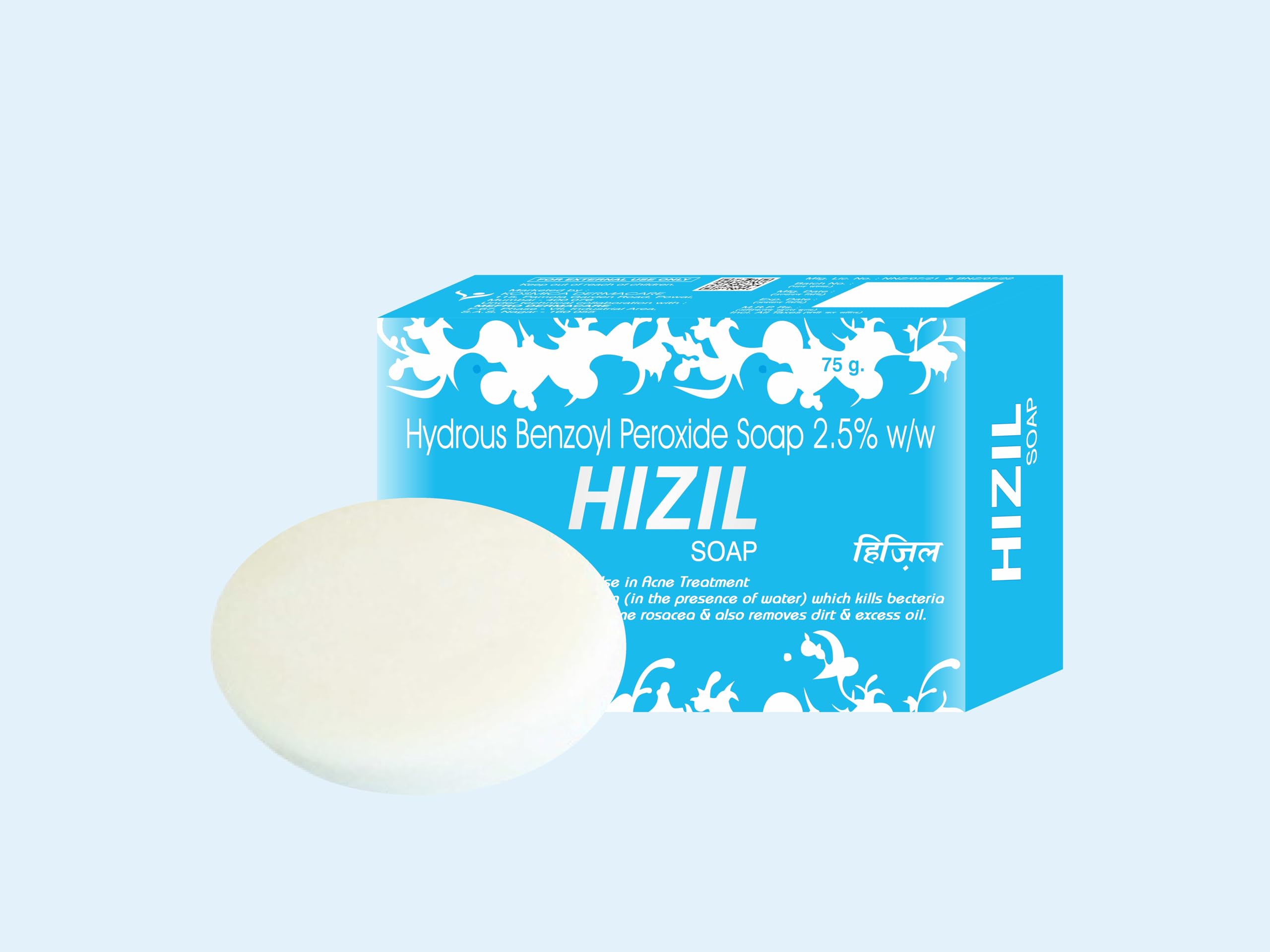 Buy HIZIL Benzoyl Peroxide Soap 2.5% w/w | Acne Treatment