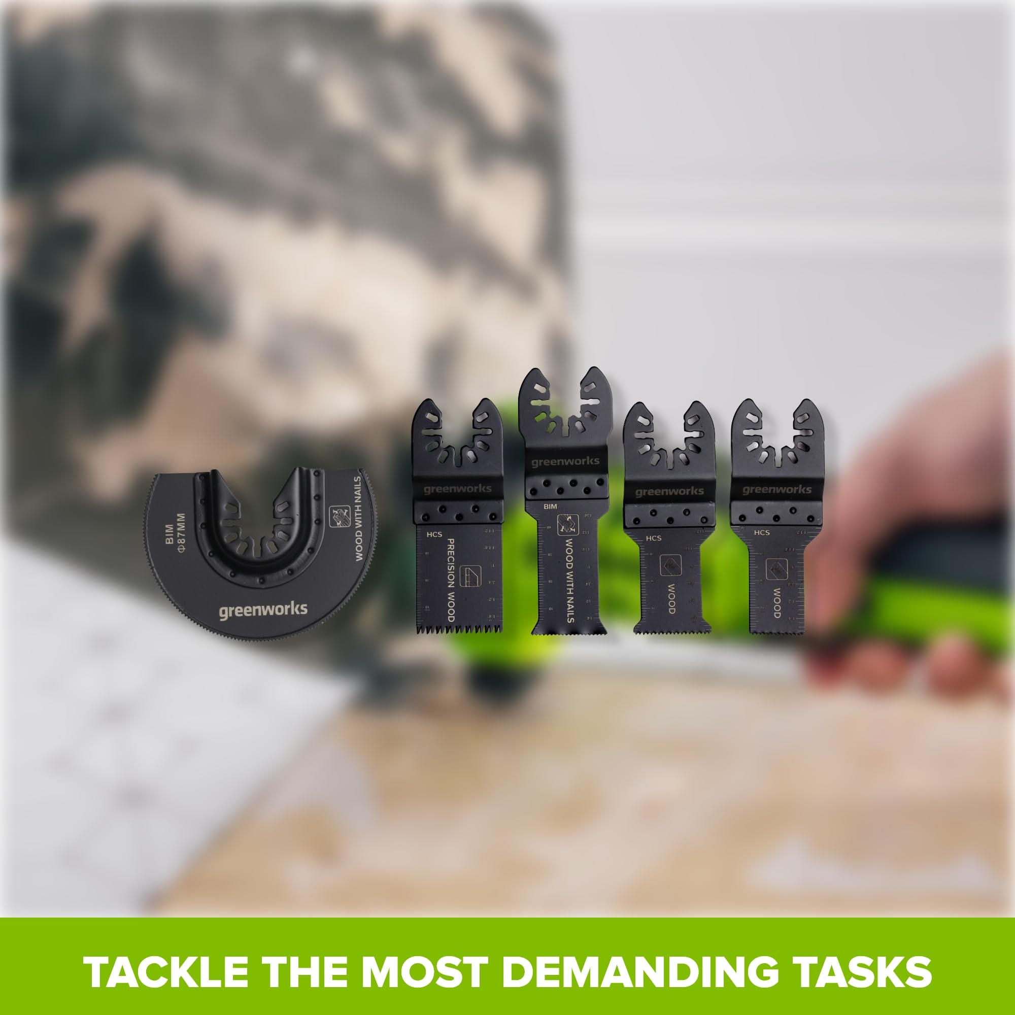 Greenworks Lot de 5 lames oscillantes multi-outils PA50204A1