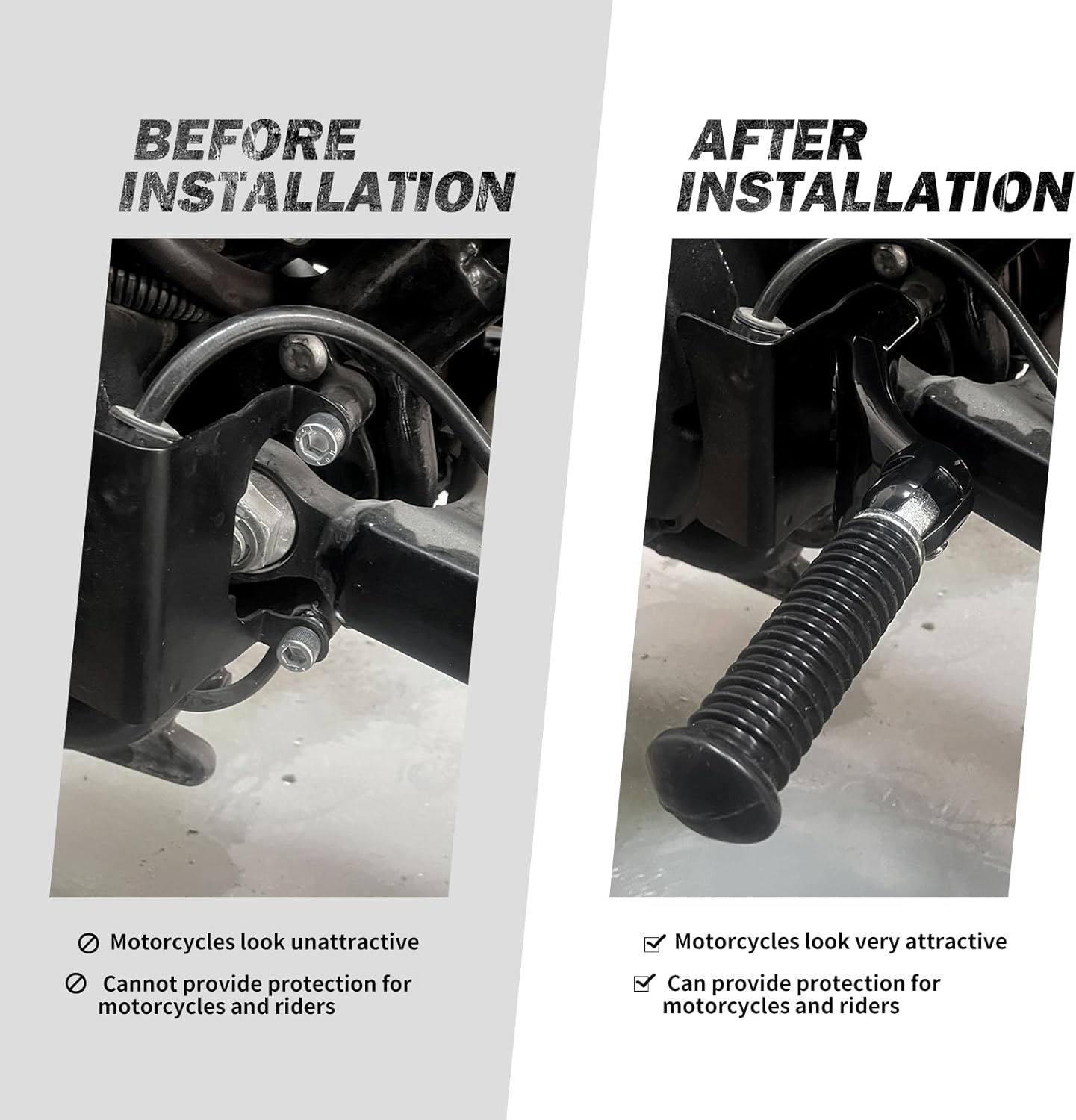 HDBUBALUS Motorcycle Rear Passenger Footpegs Foot Rests Pedal with Mount Compatible with Harley Sportster Iron XL 883 1200 Forty Eight Seventy Two 2014-2022