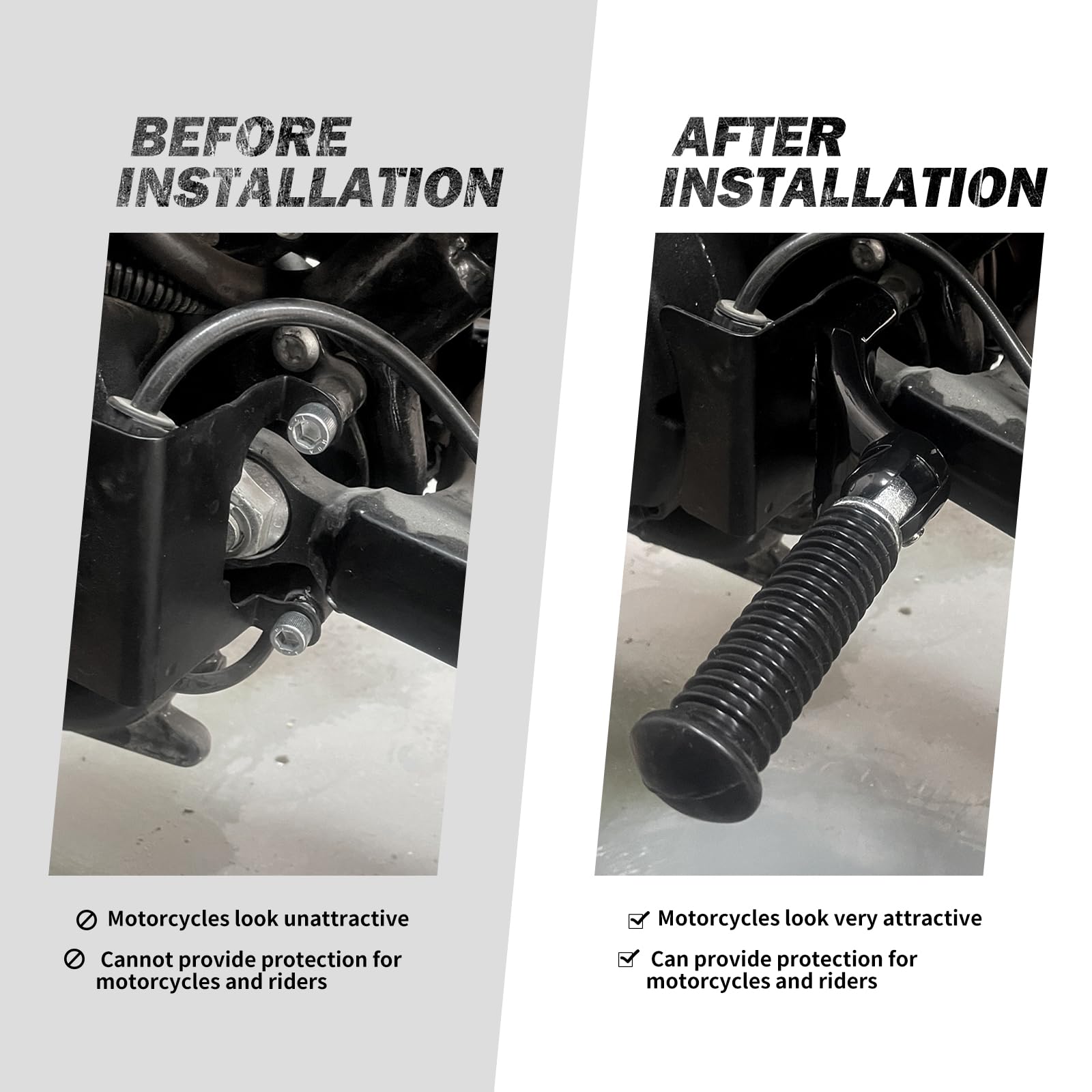 Passenger Foot Peg Mount Kit For Harley Davidson Iron 883 - Black Footrest Set For Sportster Models