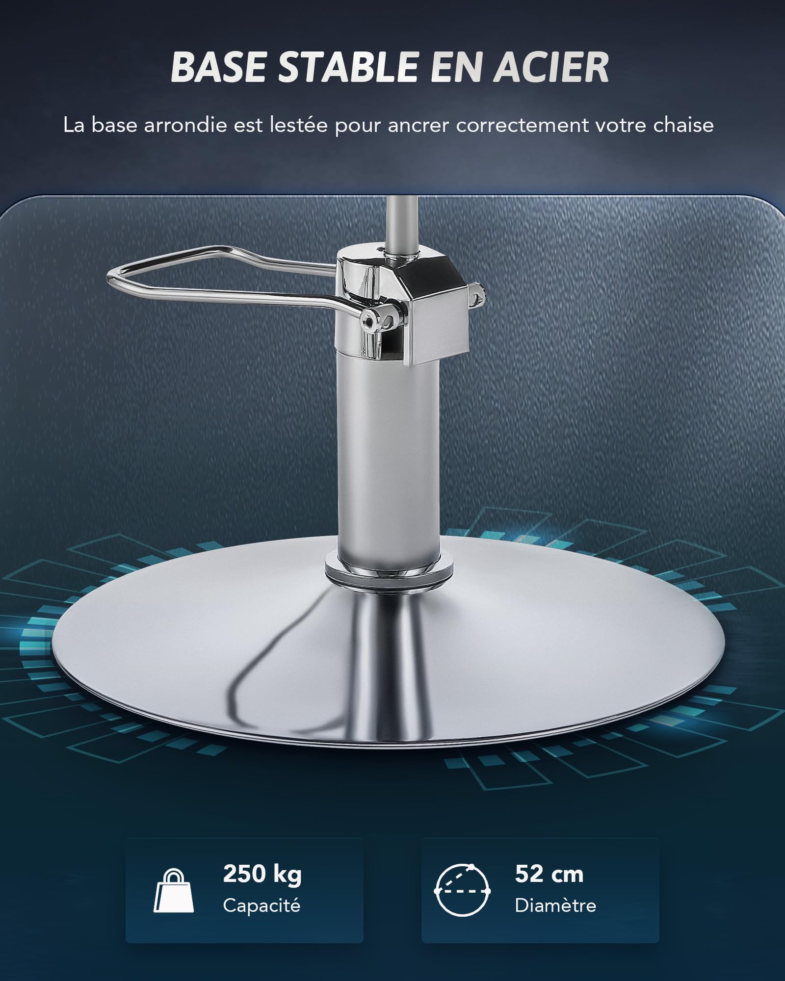 CO-Z Fauteuil de Coiffure Professionnel Pompe Hydraulique Hauteur Réglable 15CM pour Salon de Coiffure Spa Boutique de Tatouage pour Coiffeurs Esthéticiens Salons de Coiffure Spa de Beauté, Noir