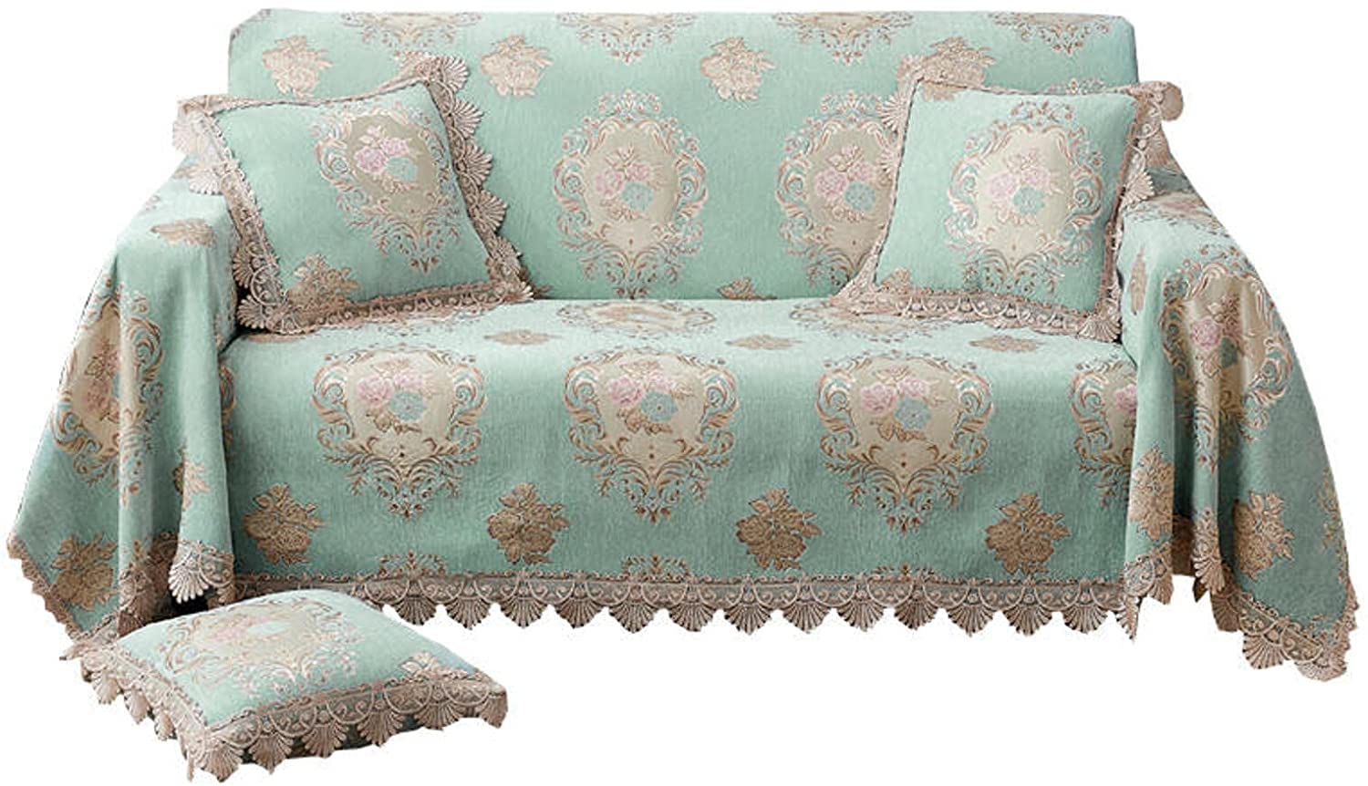 MGEMJMJ Sofa Throw Cover Jacquard Couch Throw Cover Throw Blanket Decorative Couch Furniture Pet Protector Throws Multi-size(Size:180x180cm(71x71inch),Color:A)