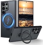 BENTOBEN pour Samsung Galaxy S25 FE Affaire Samsung S25 FE Coque de téléphone avec Kickstand invisible,[Wireless Charger Compatible] Support magnétique réglable Translucide Matte Shockproof S25 FE Affaire, Deep Purple