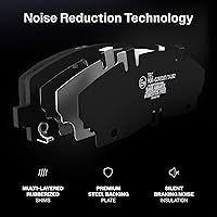 Vista 4 de Reemplazo de cerámica delantero de las pastillas de freno de disco TEC-908 para Toyota Camry Lexus IS250 GS300