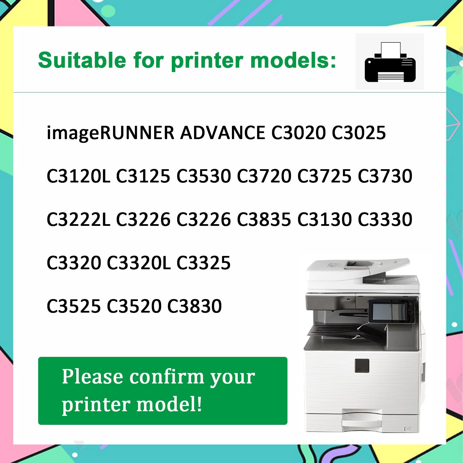Compatibile Per Canon WT-202 WT202 FM1-A606-000 Scatola Toner Di Scarto, Per ImageRUNNER ADVANCE C3020 C3025 C3120L C3125 C3530 C3720 C3725 C3730 C3222L C3130 C3330 1-pack