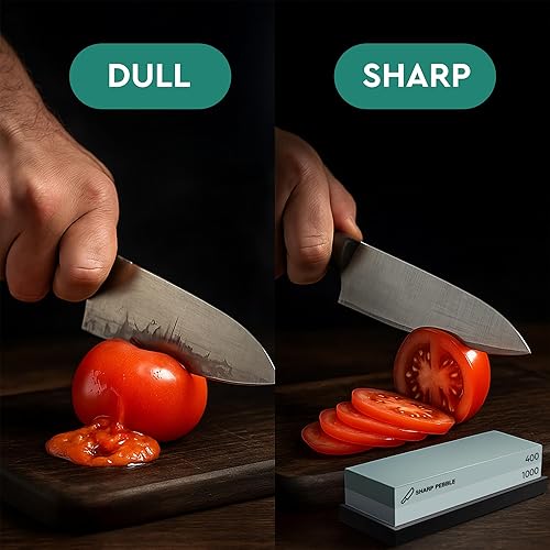 Miniatura 6 de Piedra de afilado premium Whetstone 2 lados para cuchillos posee base de caucho antideslizante y piedra aplanadora.