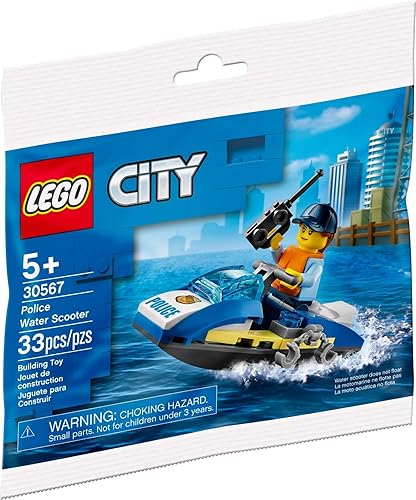 Juego de construcción Lego City: Patinete de agua de policía - 33 piezas Lego, 30567, a partir de 5 años