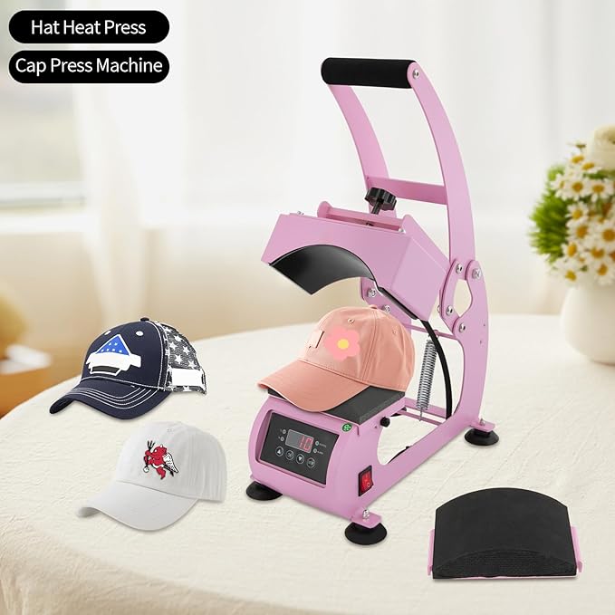 Máquina Termofijadora para Gorras RibasuBB Rosa Claro 14.57x8.26x12.2in 500W miniatura 6