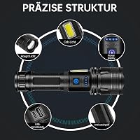 ZEUSFIRE LED Újratölthető Lámpa 2db 100000 Lumen Vízálló Taktikai Zseblámpa 9