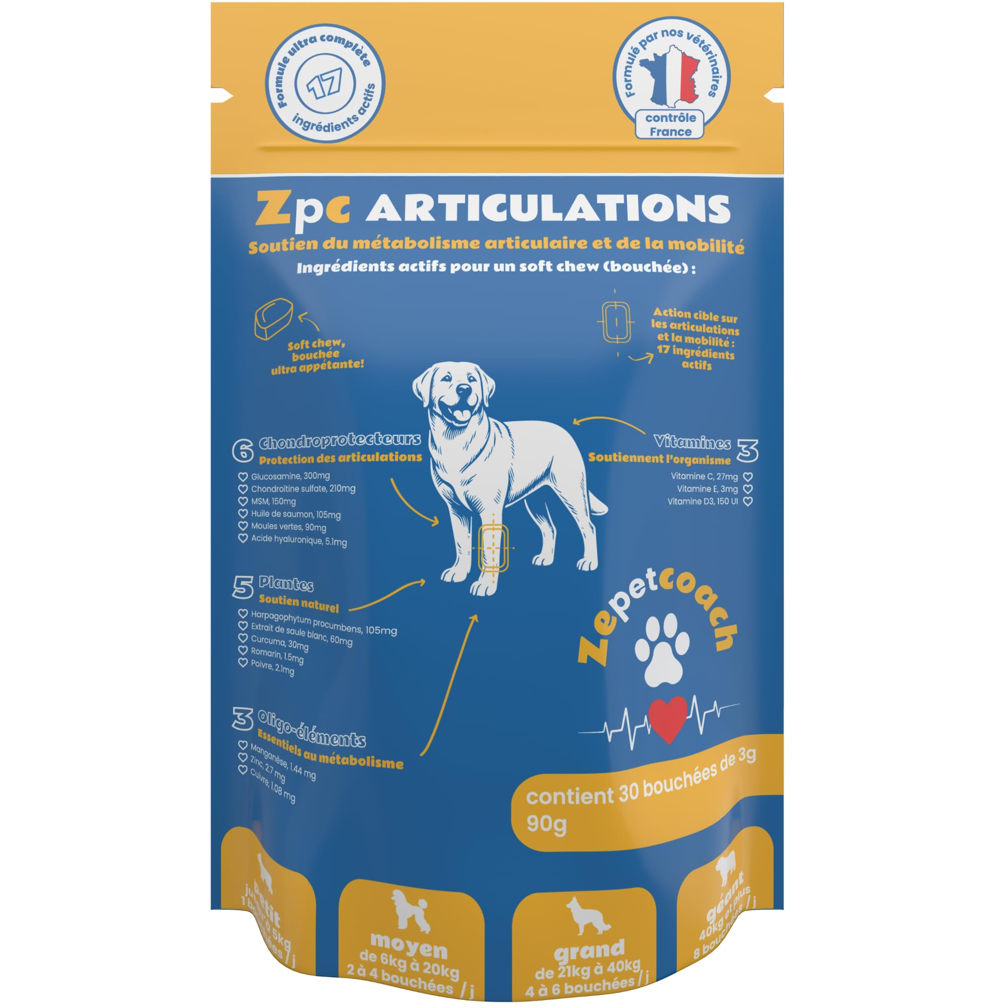 Lot Virtuel Chiens – Santé Articulaire & Digestion Intestinale – Complément Articulaire + Prébiotique & Probiotique – Mobilité, Confort & Bien-Être Quotidien