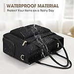 RAINSMORE Teacher Tote Bag with Lunch Compartment 15.6 inch Laptop Bag for Women Large Work Bags Nurse Bag Laptop Briefcase