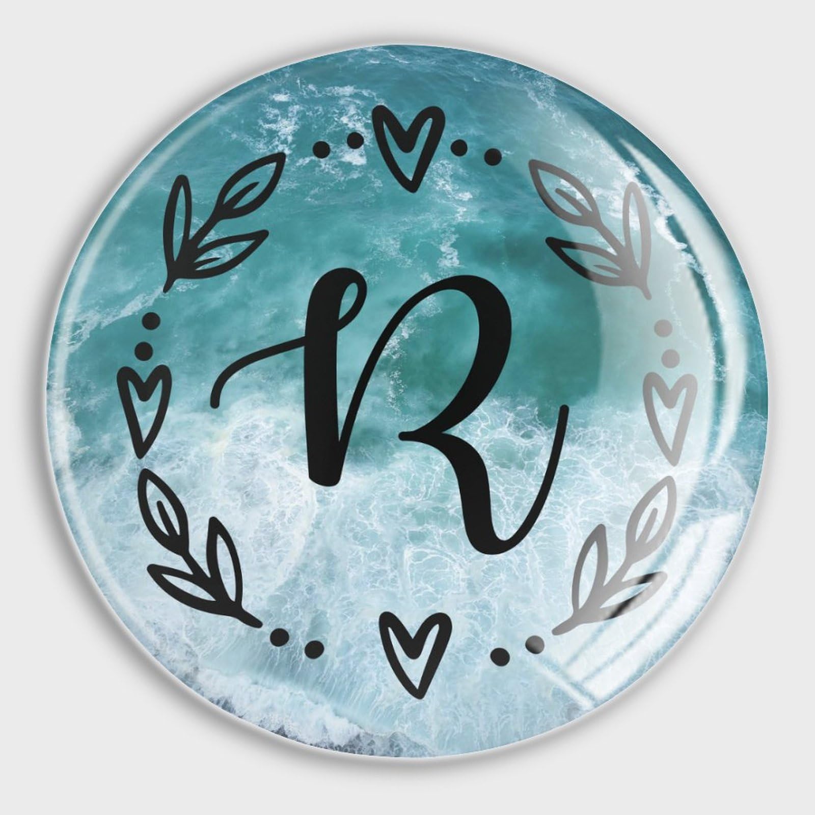Hermosos imanes pequeños monograma letra R para regalar y personalizar notas