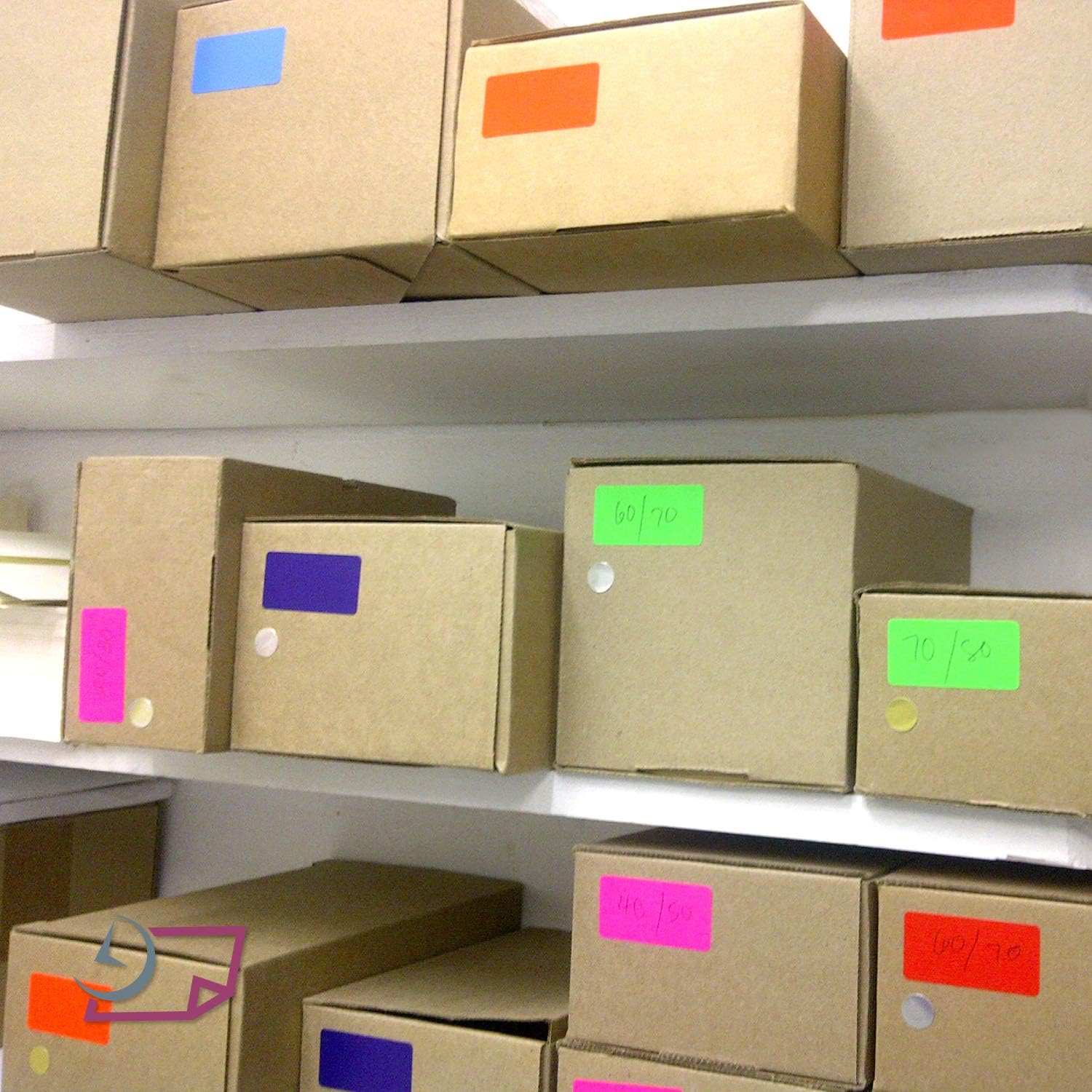 NextDayLabels 500 Rectangle Stickers (3" x 5") - Color Coding Labels Roll - Moving Labels for Boxes, Colored Inventory Stickers for Packing, Organizing, and Storage (Black)