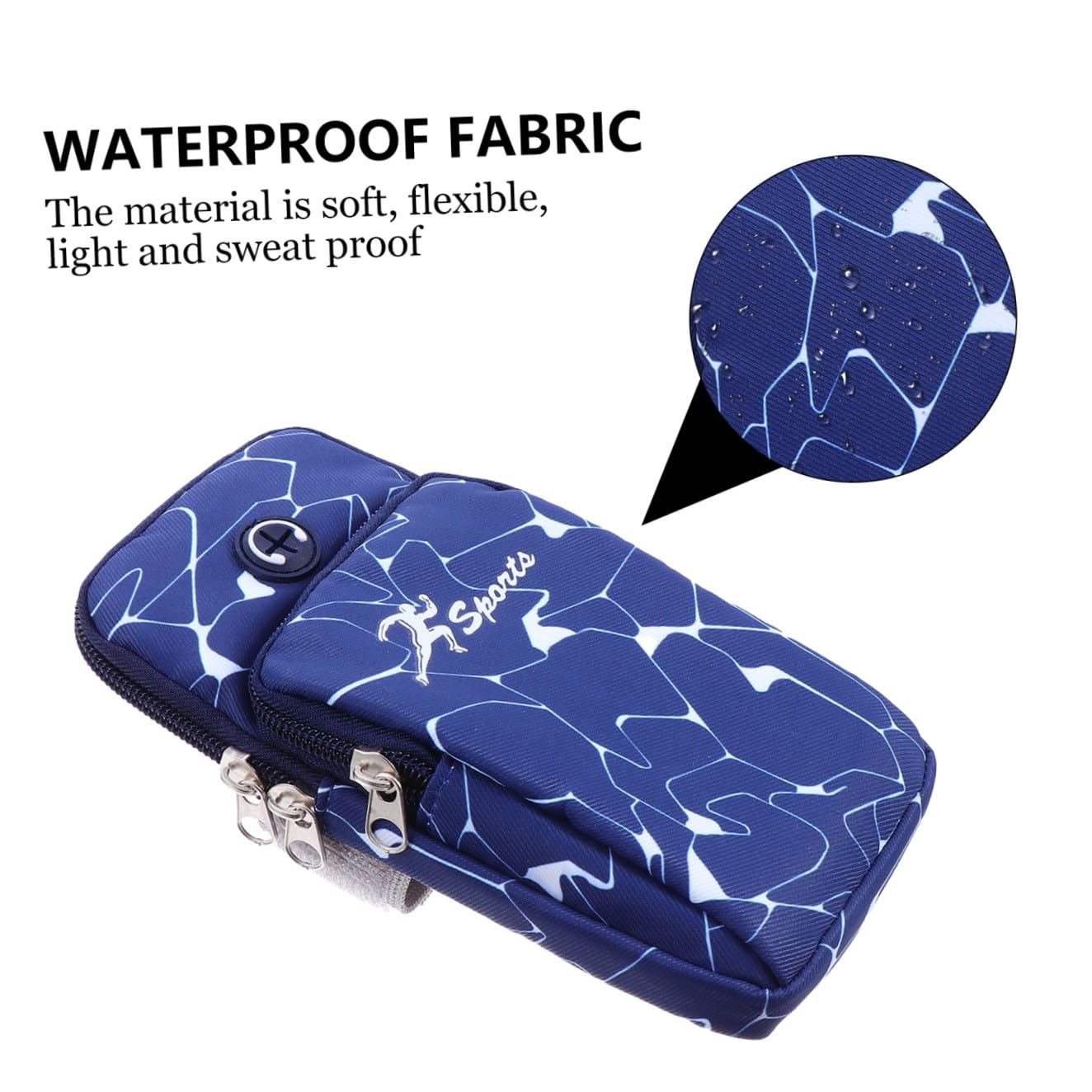 Uonlytech 3piezas Bolsa Deportiva para Teléfono Móvil para Correr y Ciclismo Diseño De Bolsillos Material Oxford Transpirable Compatible La Mayoría De Smartphones