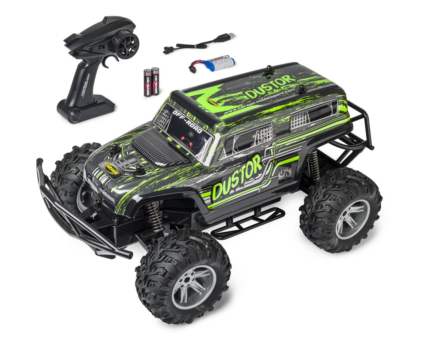 Carson 1:10 Dustor - RC Auto 100% RTR, 2,4 GHz, 20 km/h, Li-Ion Akku