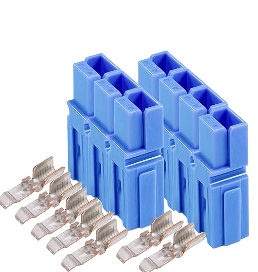 45Amp Anderson Connectors, PP15 to 45, Blue, w/1014 AWG Heavy Duty
