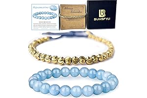 Tibetan Copper Bead Bracelet: Aquamarine's Blessings