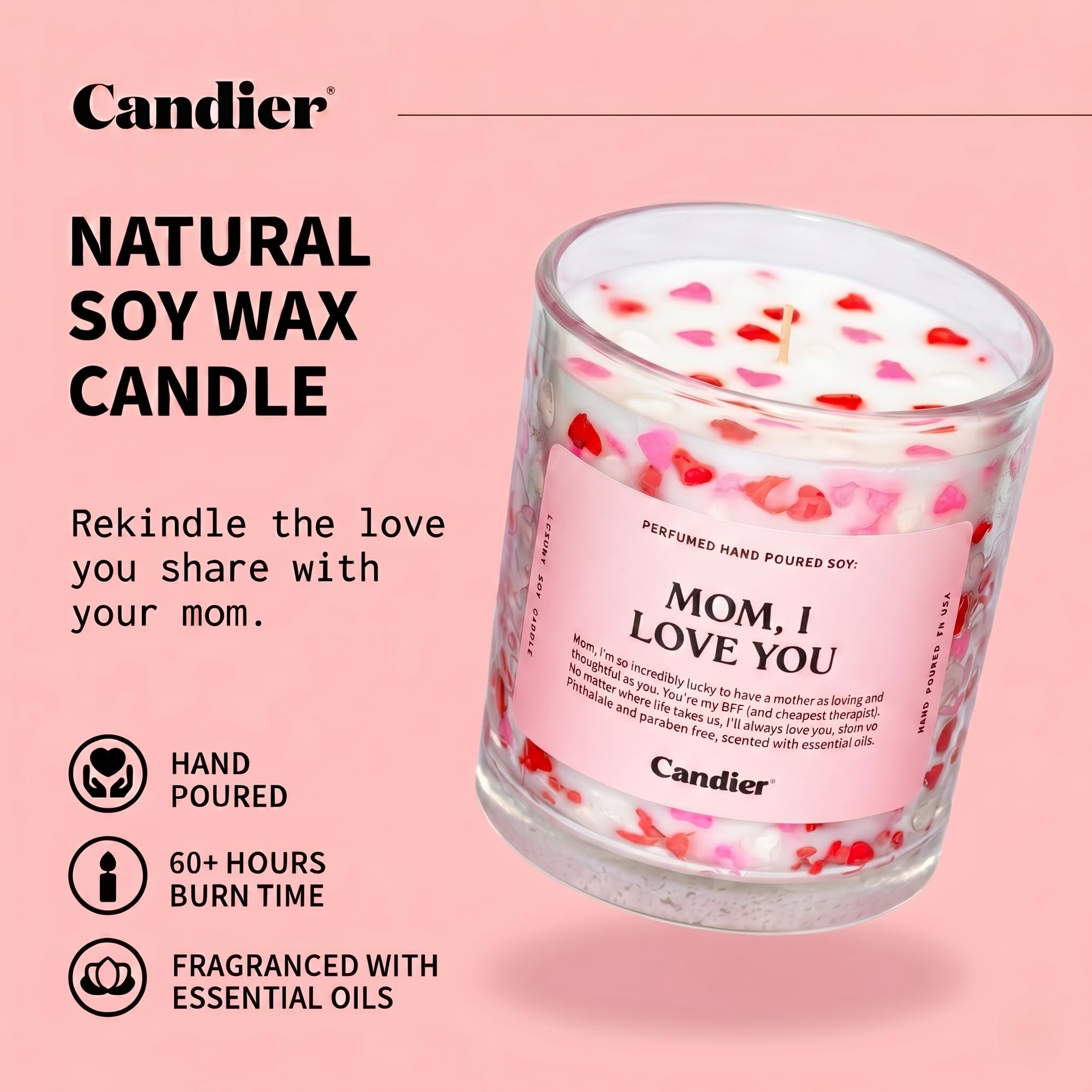 Amazon.co.jp: Candier - Mom I Love Youキャンドル、香り付きフタル酸