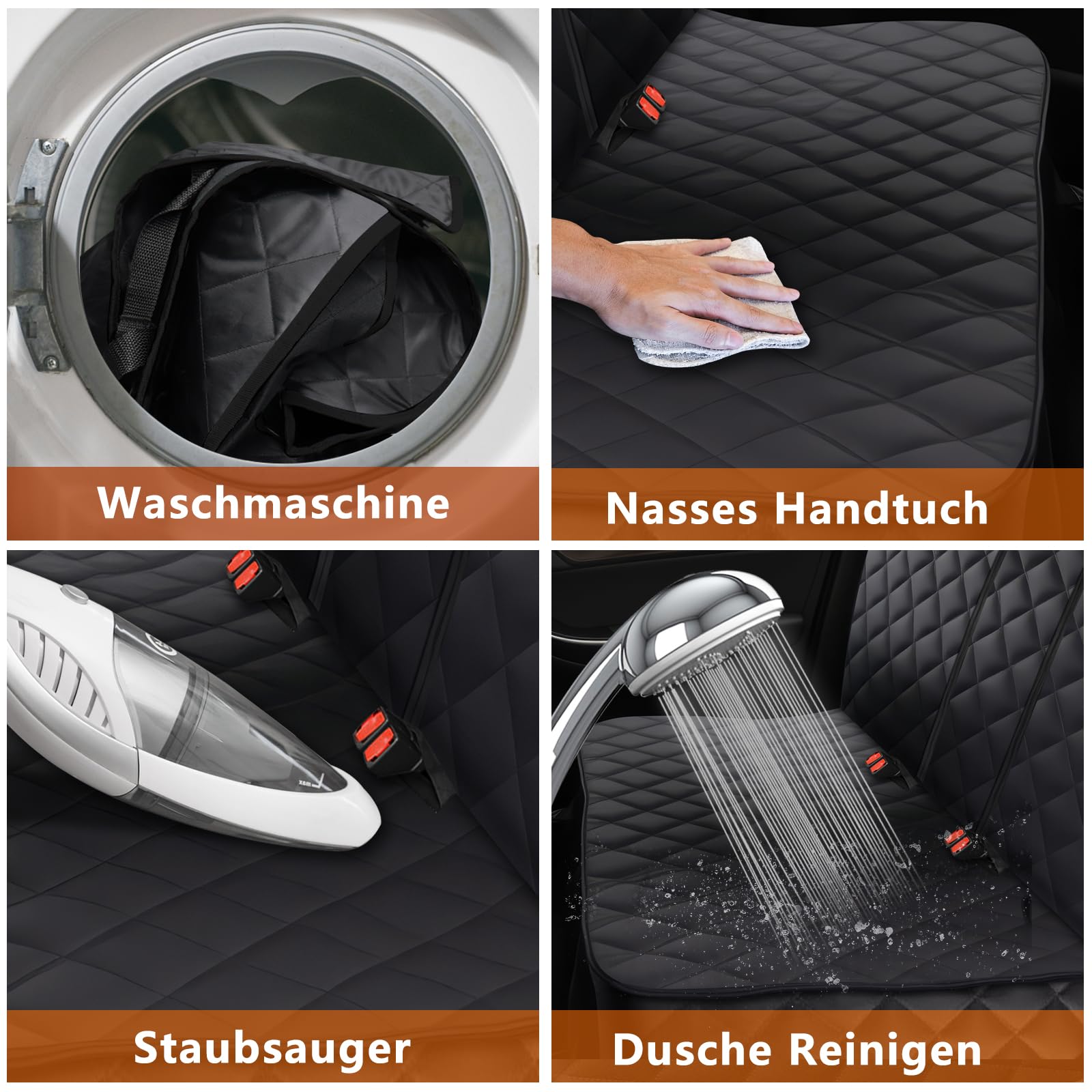 Alfheim Hundedecke Auto Rückbank, Autoschondecke Hund Rücksitz universelle Passform für die meisten Autos, Wasserdichter kratzfester Rücksitzbezug, rutschfeste, strapazierfähige, waschbare Hundereise