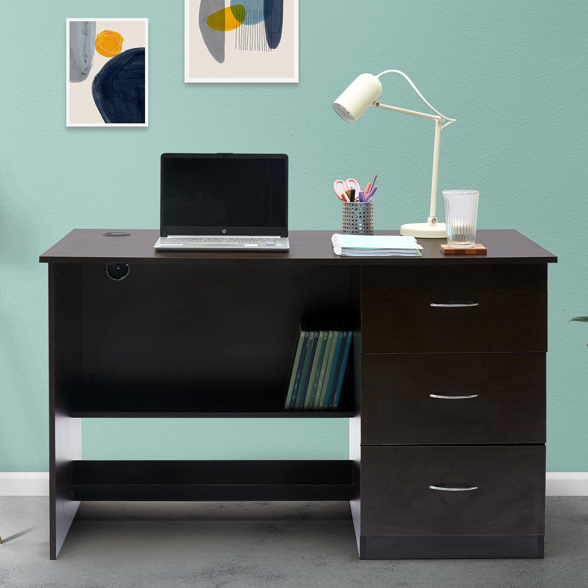 Green Soul Nexus Study Table for Home & Office & Office, 3 Drawers