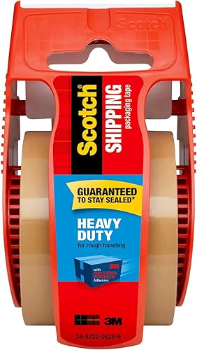 Scotch Cinta de embalaje de envío resistente, 1.88 x 800 pulgadas, bronceado (paquete de 4)