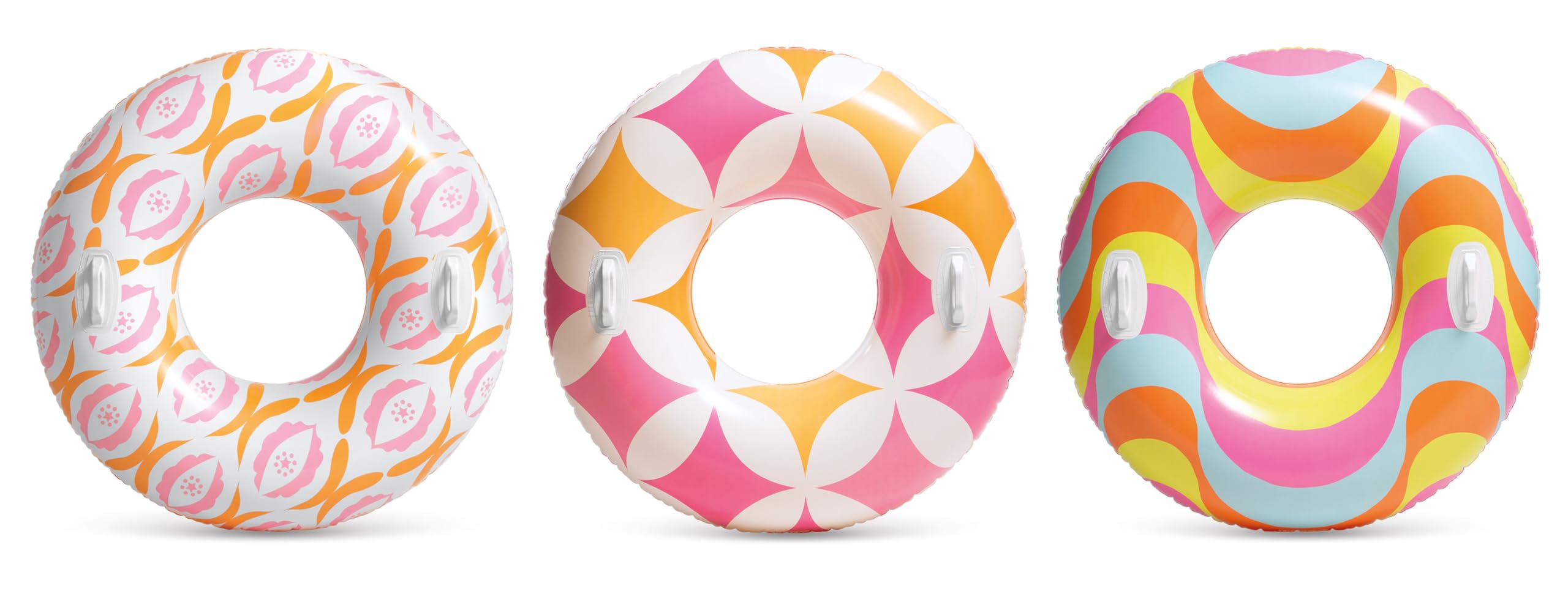 Intex 56269NP - Ciambella Gonfiabile Mare Timeless con Maniglie, Vinile, Multicolore, 91 cm