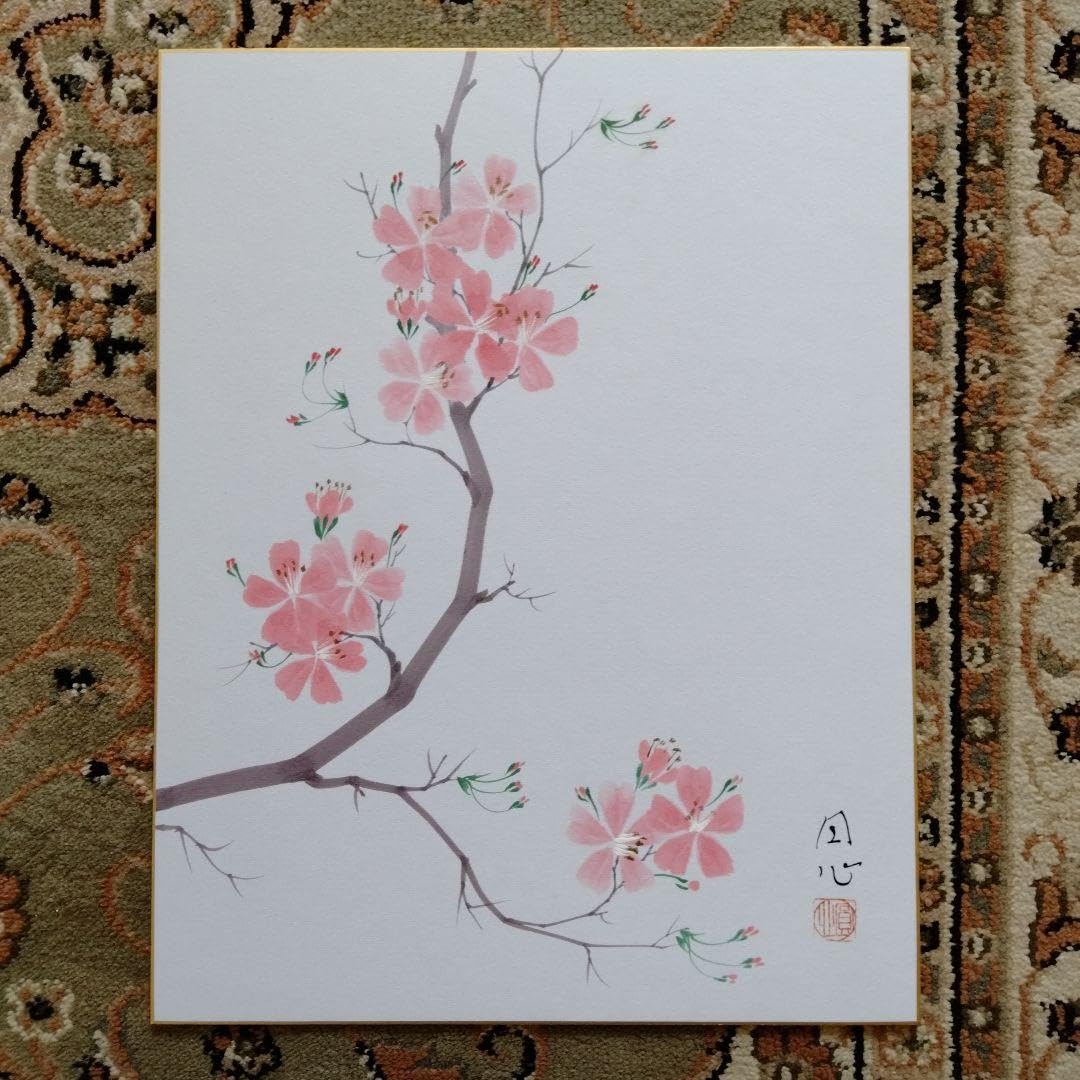 Amazon.co.jp: 素晴らしい水墨画桜著名水墨画家天啟一世本莊圓心
