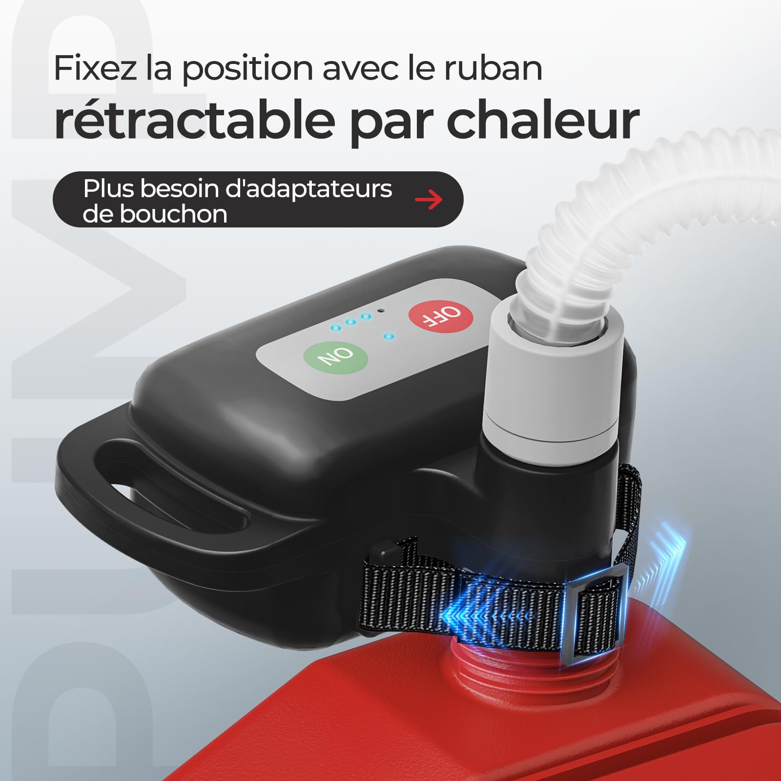 Pompe de transfert de carburant avec capteur d'arrêt automatique Noire | Pompe Diesel Pompe à essence à piles, Pompe de transfert de liquide rechargeable pour essence, diesel et huile